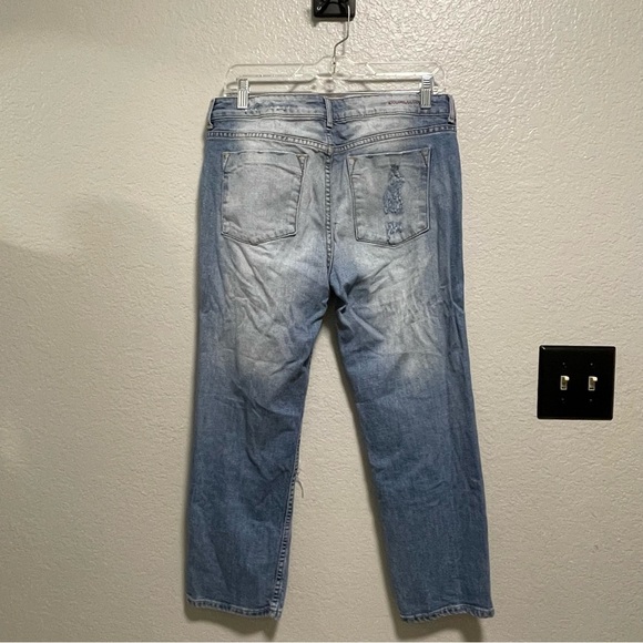 Alice + Olivia Midrise Amazing Ripped Boyfriend Jeans Size 30 - Picture 3 of 8